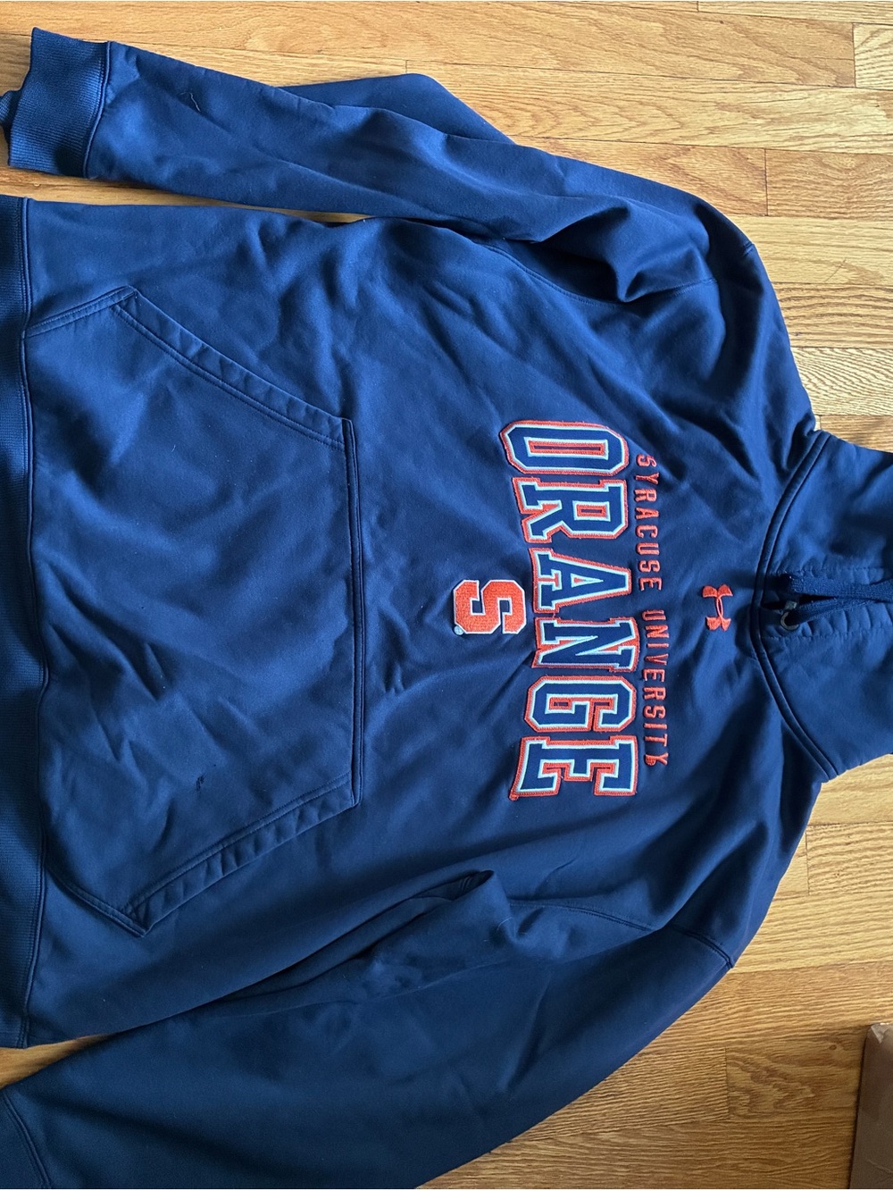 Under Armour Navy & Orange Syracuse University Pullover Hoodie